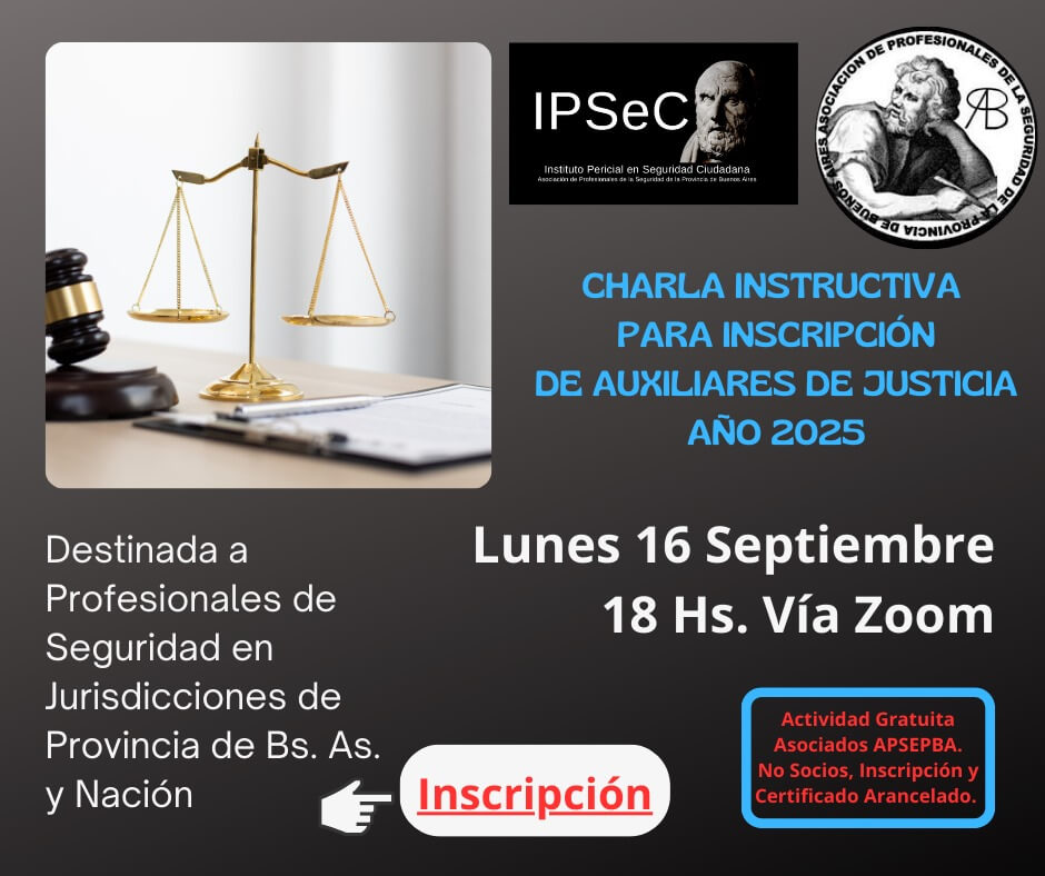 CHARLA INSTRUCTIVA PARA INSCRIPCIÓN DE AUXILIARES DE JUSTICIA AÑO 2025